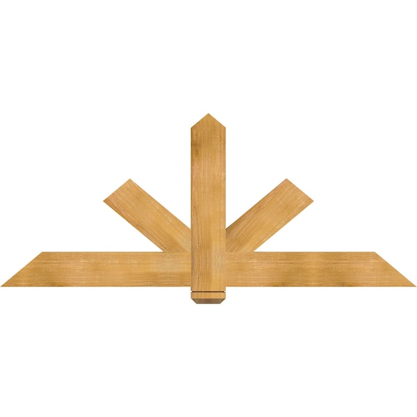 Ekena Millwork Kennewick Rough Sawn Timber Gable Bracket, Western Red Cedar, 72"W x 30"H x 2"D x 6"F, 10/12 Pitch GBW072X30X0206KEN00RWR - main